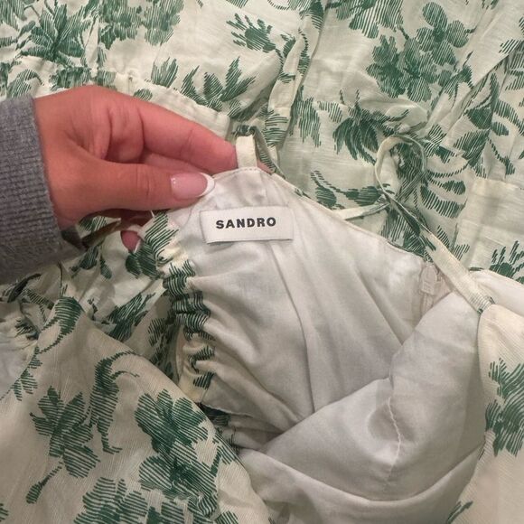 NEW SANDRO PARIS NANCES WOVEN DRESS - Picture 5 of 7